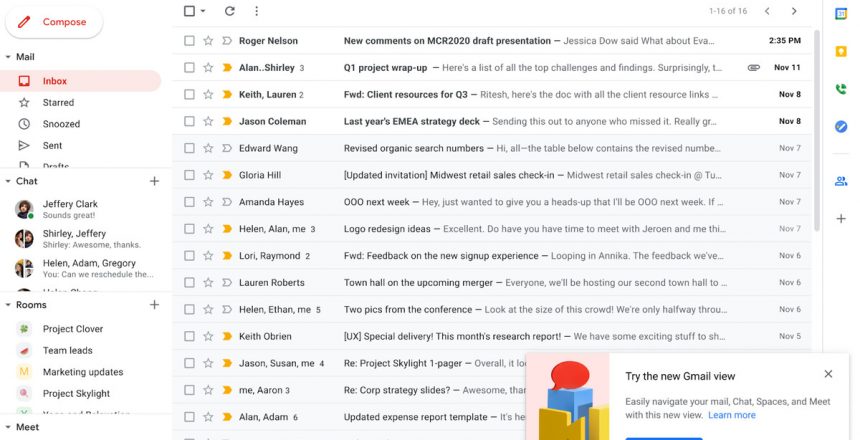 Your work Gmail is about to look different